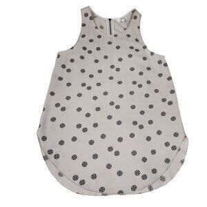 aritzia Wilfred womens tank top round neck sz XS Cream color back zipper closure